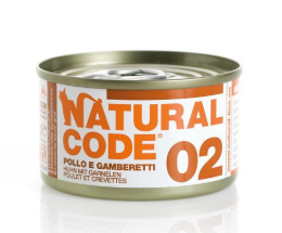 Natural Code Cibo Umido per Gatti Lattina 85gr