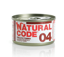 Natural Code - Natural Code Cibo Umido per Gatti Lattina 85gr - Animalmania Store