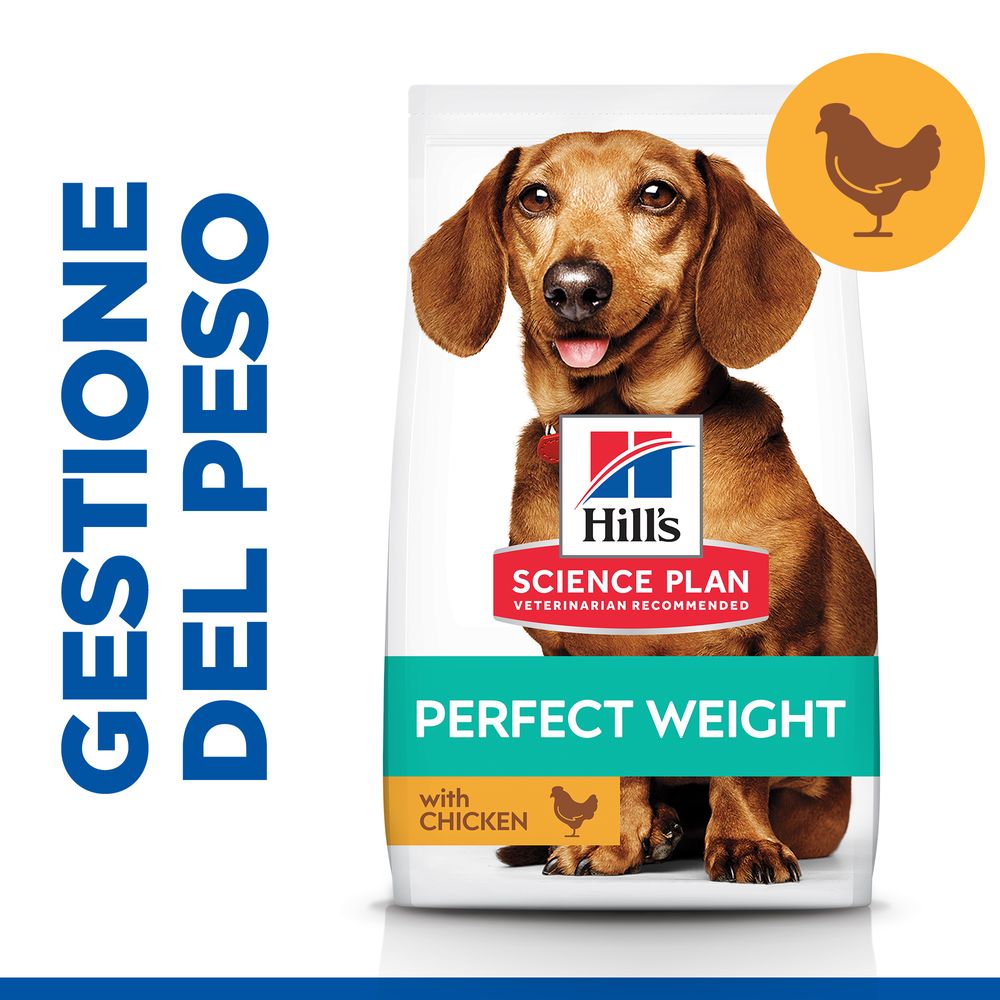 Hill's Science Plan - Hill's Science Plan Perfect Weight Small & Mini Adult Alimento per Cani con Pollo - Animalmania Store
