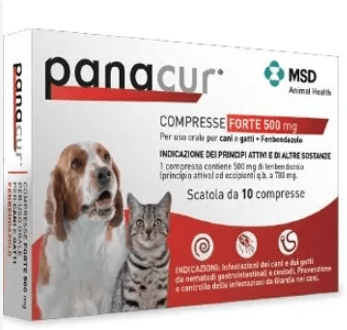 MSD - Panacur Compresse Forte 500 Mg Per Uso Orale Per Cani E Gatti 10 Compresse - Animalmania Store