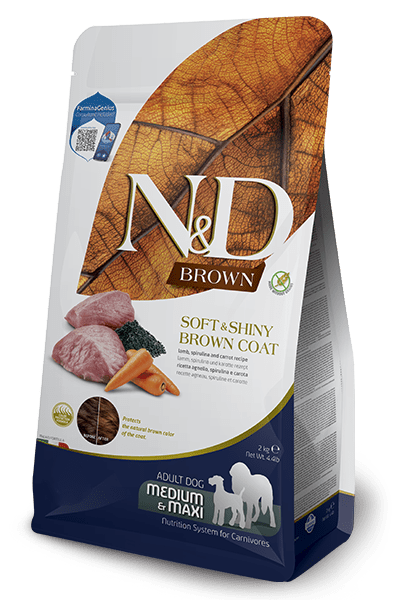 Farmina - Farmina N&D cane Brown Agnello Spirulina E Carote Adult Medium/Maxi 2kg - Animalmania Store
