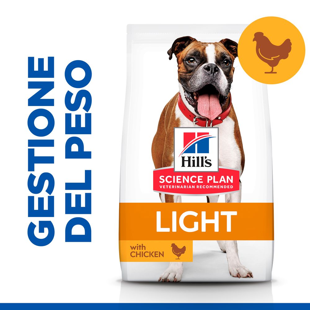 Hill's Science Plan - Hill's Science Plan LIGHT MEDIUM ADULT ALIMENTO PER CANI con POLLO - Animalmania Store