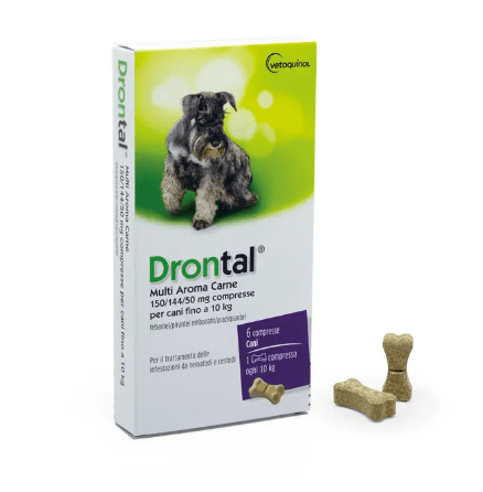Bayer - Drontal multi aroma carne 6 compresse - Animalmania Store