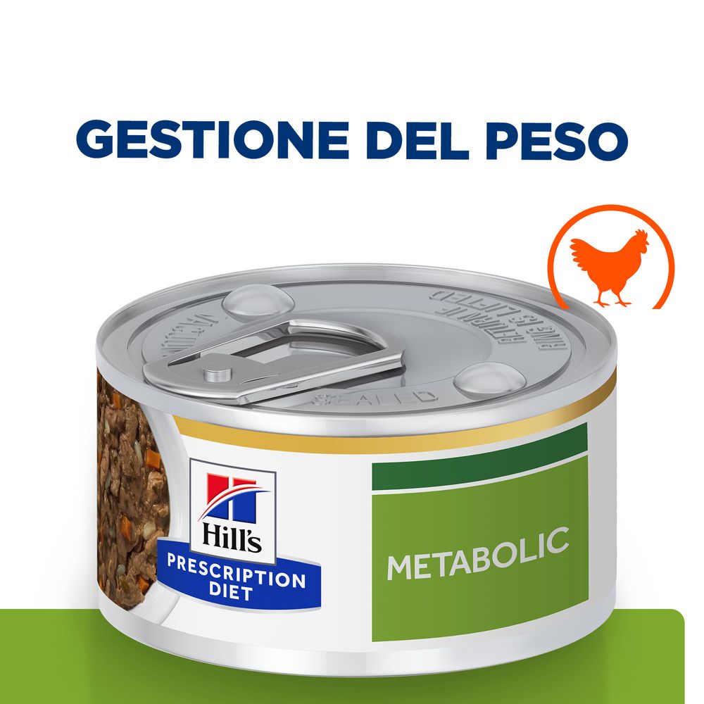 Hill's Science Plan - Hill's PRESCRIPTION DIET Metabolic spezzatino per gatti aromatizzato con pollo e verdure Multipack 24x85gr - Animalmania Store