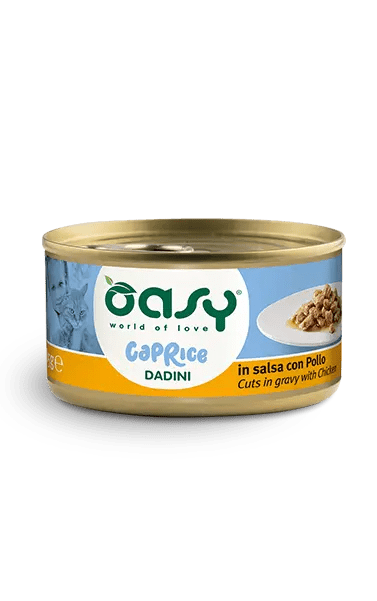 Oasy - Oasy Wet Cat Caprice - Dadini In Lattina 85 Gr - Animalmania Store