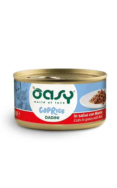 Oasy - Oasy Wet Cat Caprice - Dadini In Lattina 85 Gr - Animalmania Store