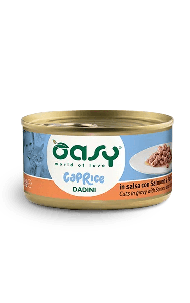 Oasy - Oasy Wet Cat Caprice - Dadini In Lattina 85 Gr - Animalmania Store