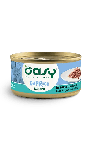 Oasy - Oasy Wet Cat Caprice - Dadini In Lattina 85 Gr - Animalmania Store