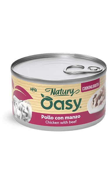 Oasy - Oasy Gatto Natury Latt.85G Brodo - Animalmania Store