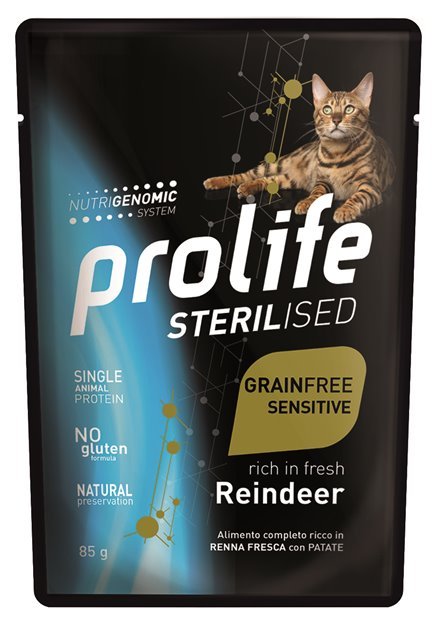 Prolife - Prolife Cat Sterilised Grainfree Sensitive Renna - Animalmania Store