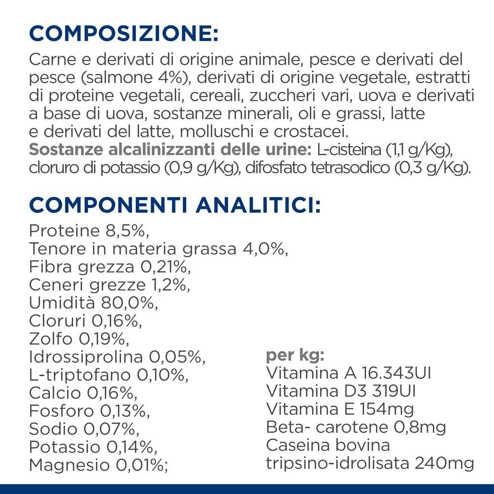 Hill's Prescription Diet - Hill's PRESCRIPTION DIET C/D Multicare Stress alimento per gatti con salmone 85g Multipack 12 Bustine - Animalmania Store