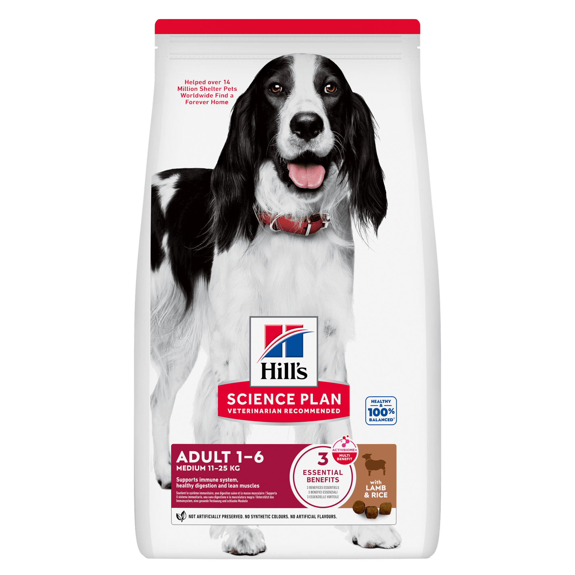 HILL'S SCIENCE PLAN Adult Medium Alimento secco per cani all'agnello e riso - 14kg