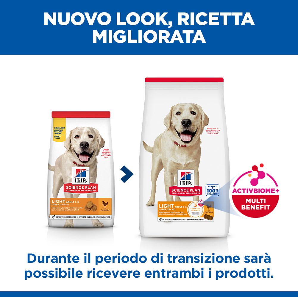 HILL'S SCIENCE PLAN Adult Light Large Breed Alimento secco per cani al pollo - 14kg