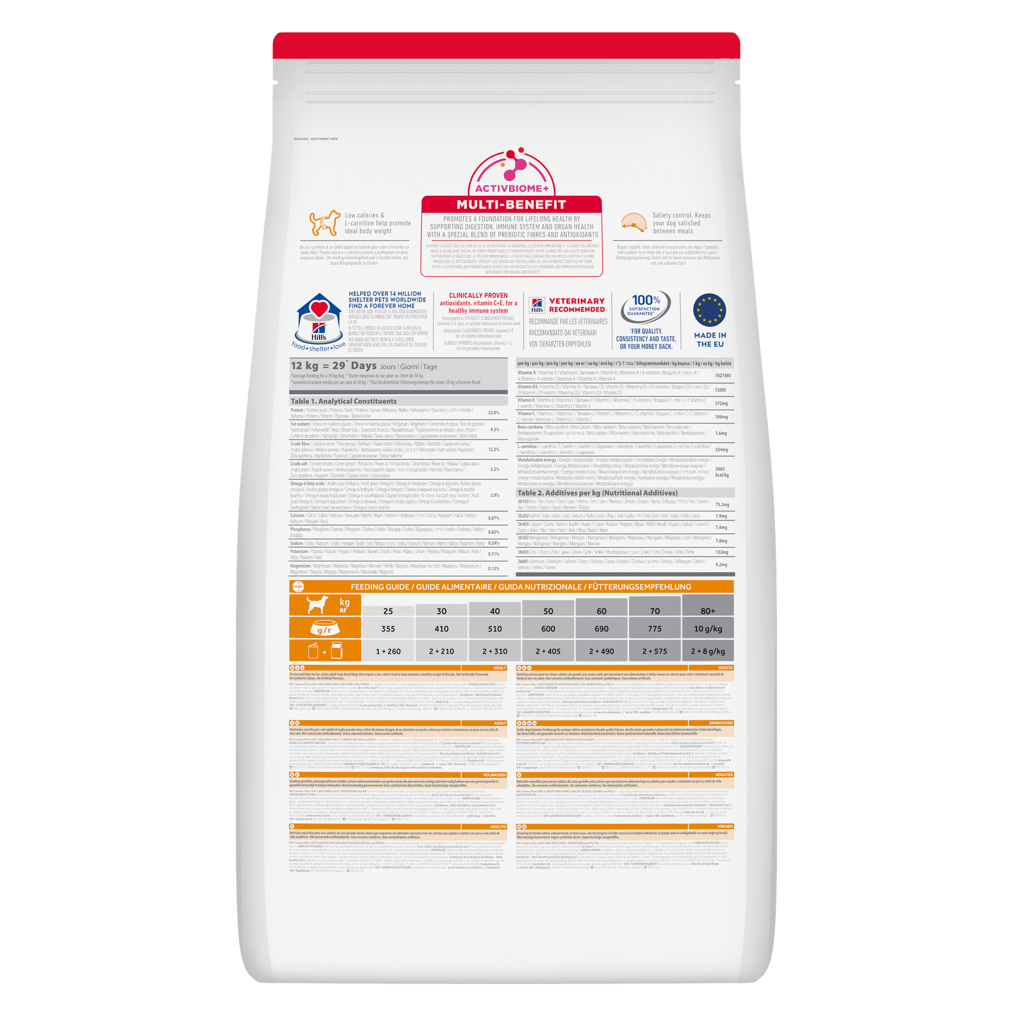 HILL'S SCIENCE PLAN Adult Light Large Breed Alimento secco per cani al pollo - 14kg