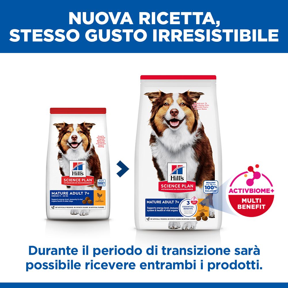 HILL'S SCIENCE PLAN Mature Adult Medium Alimento secco per cani al pollo - 14kg