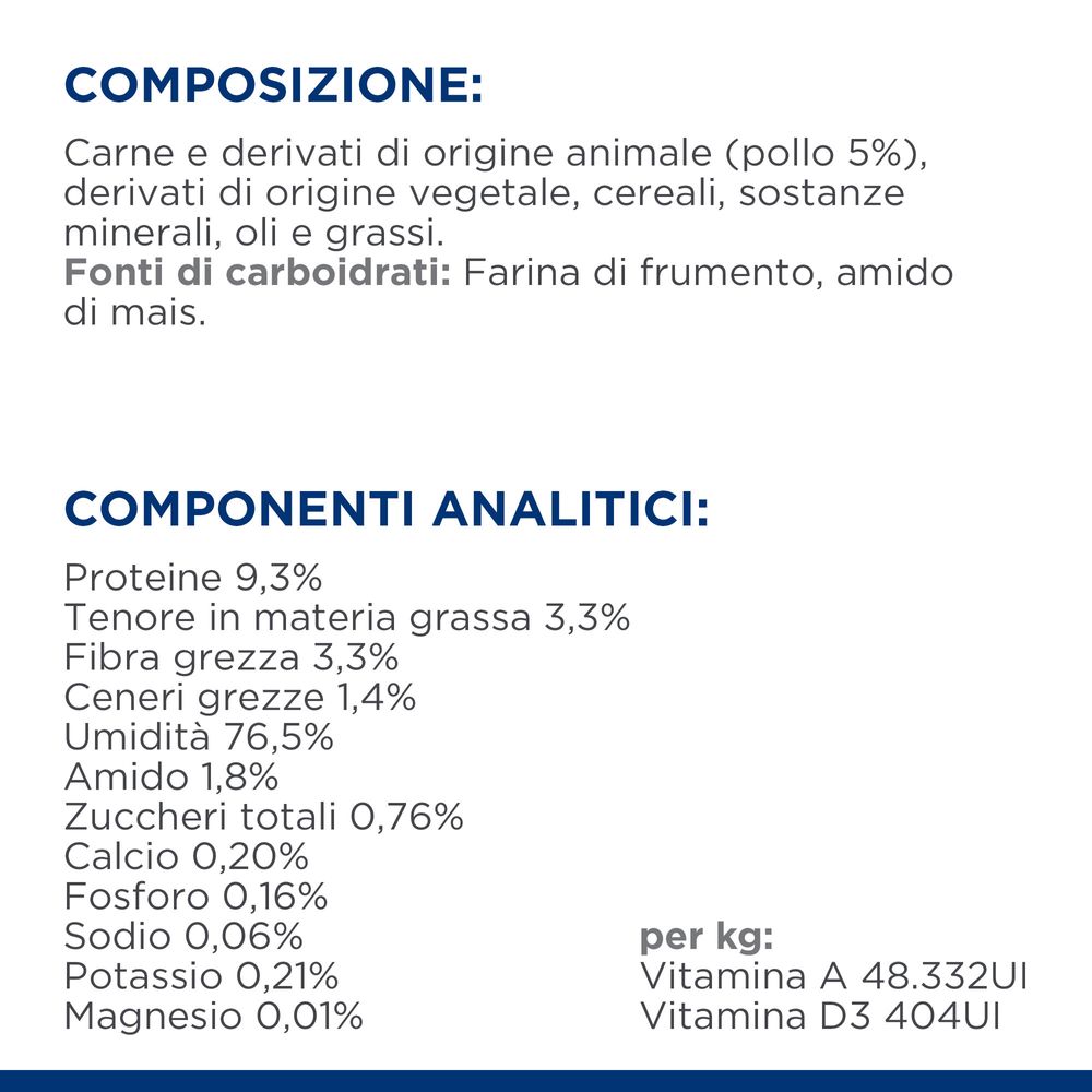 Hill's PRESCRIPTION DIET w/d alimento Per gatti con Pollo 156g Multipack 24 Pezzi
