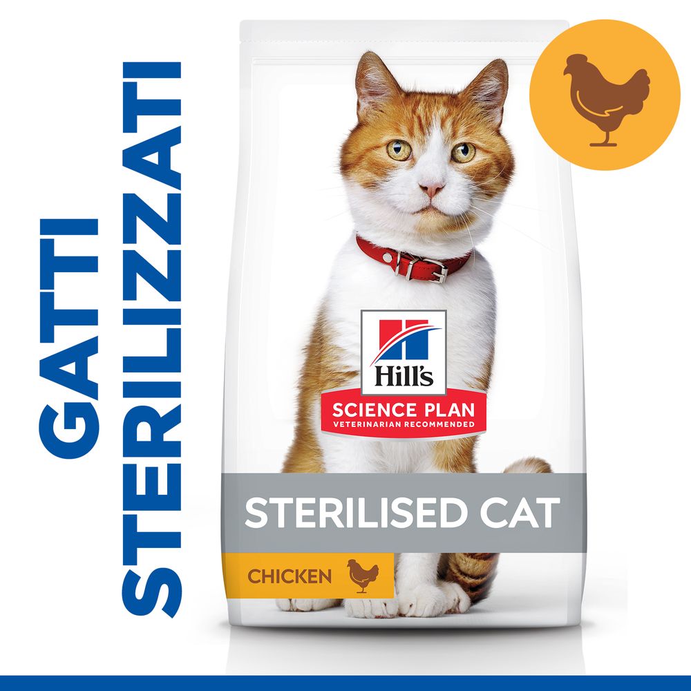 Hill's Science Plan - Hill's Science Plan STERILISED CAT ADULT ALIMENTO PER GATTI con POLLO - Animalmania Store