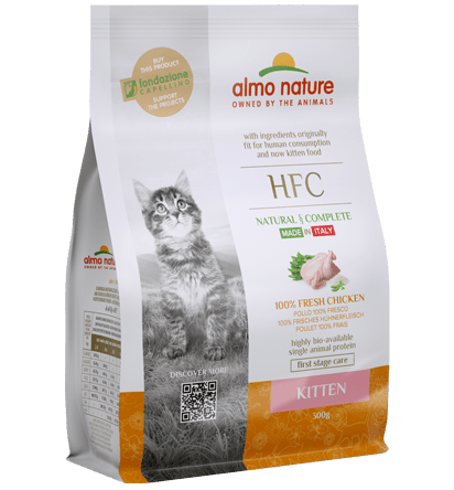 Almo Nature - Almo Gatto Kitten Holistic Crocchette Gusto Pollo 400Gr - Animalmania Store