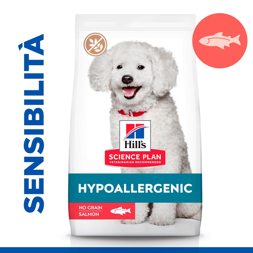 Hill's Science Plan - Hill's Science Plan Hypoallergenic Adult Small&Mini alimento secco per cani al Salmone - Animalmania Store