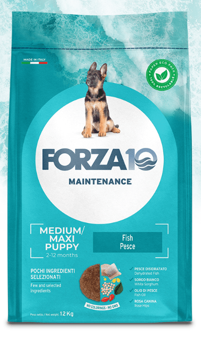 Forza10 - Forza 10 Puppy Medium/ Maxi Crocchette Pesce 12Kg Per Cani - Animalmania Store
