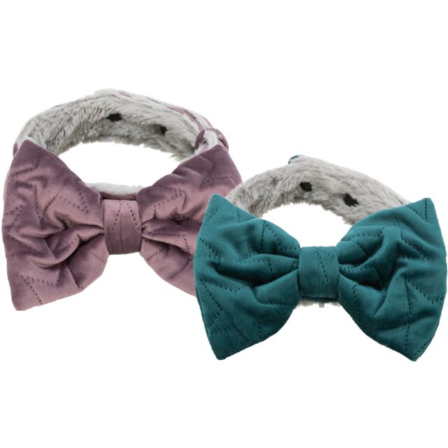 Trixie - Trixie 8 Collari Con Fiocco In Velluto/Peluche - Animalmania Store