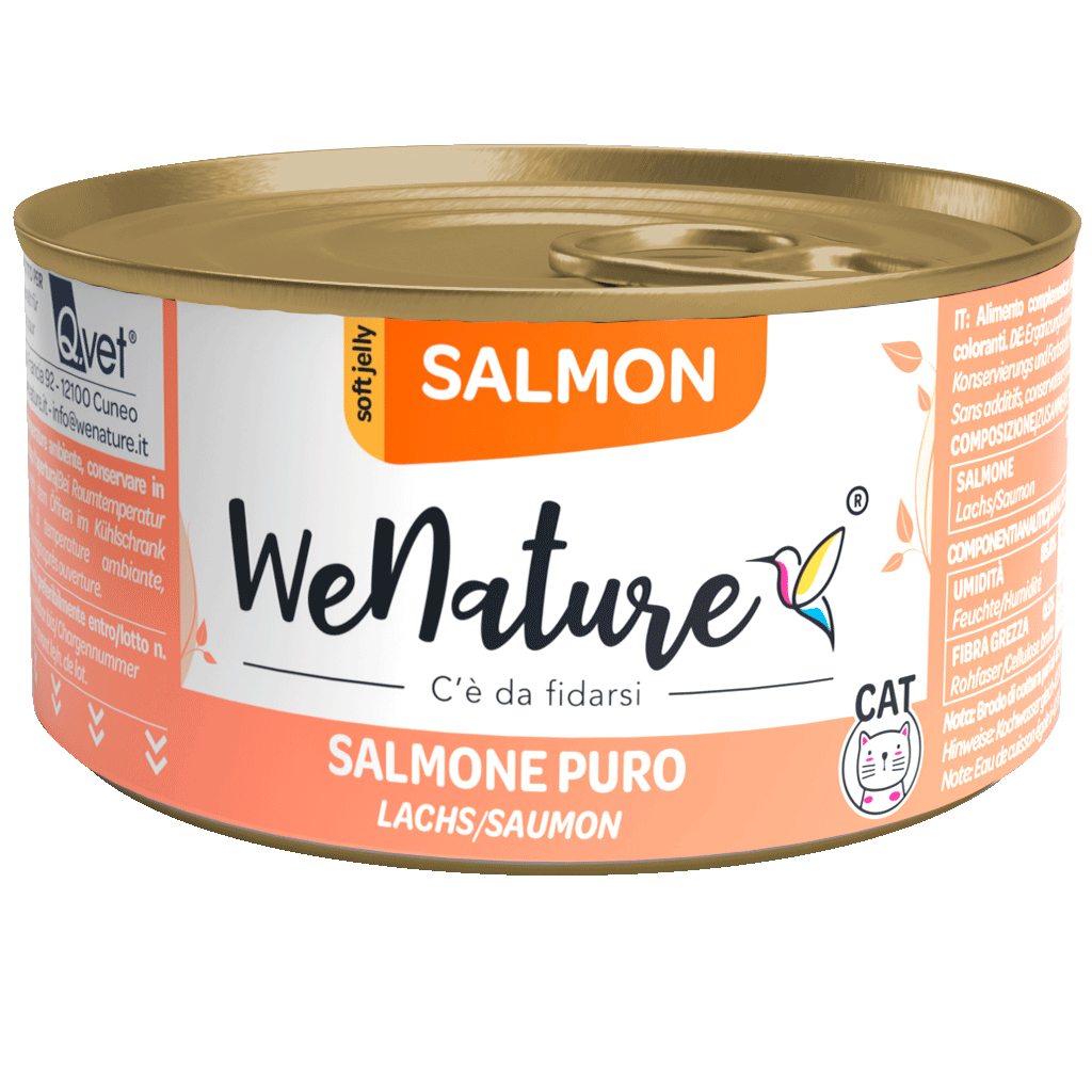 We Nature - We Nature Salmon In Jelly Latt.85G - Animalmania Store