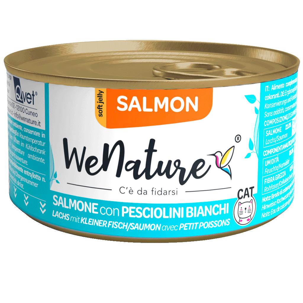 We Nature - We Nature Salmon In Jelly Latt.85G - Animalmania Store