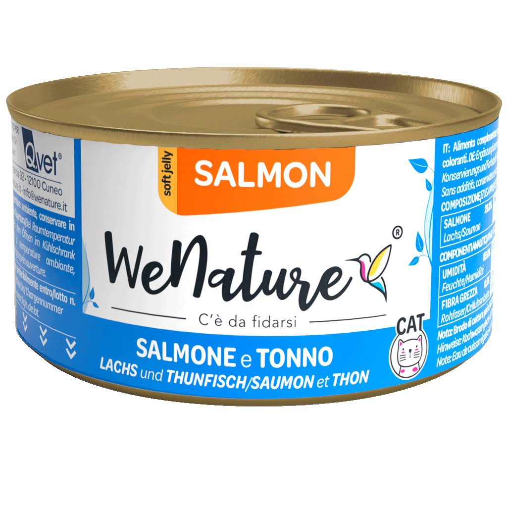 We Nature - We Nature Salmon In Jelly Latt.85G - Animalmania Store