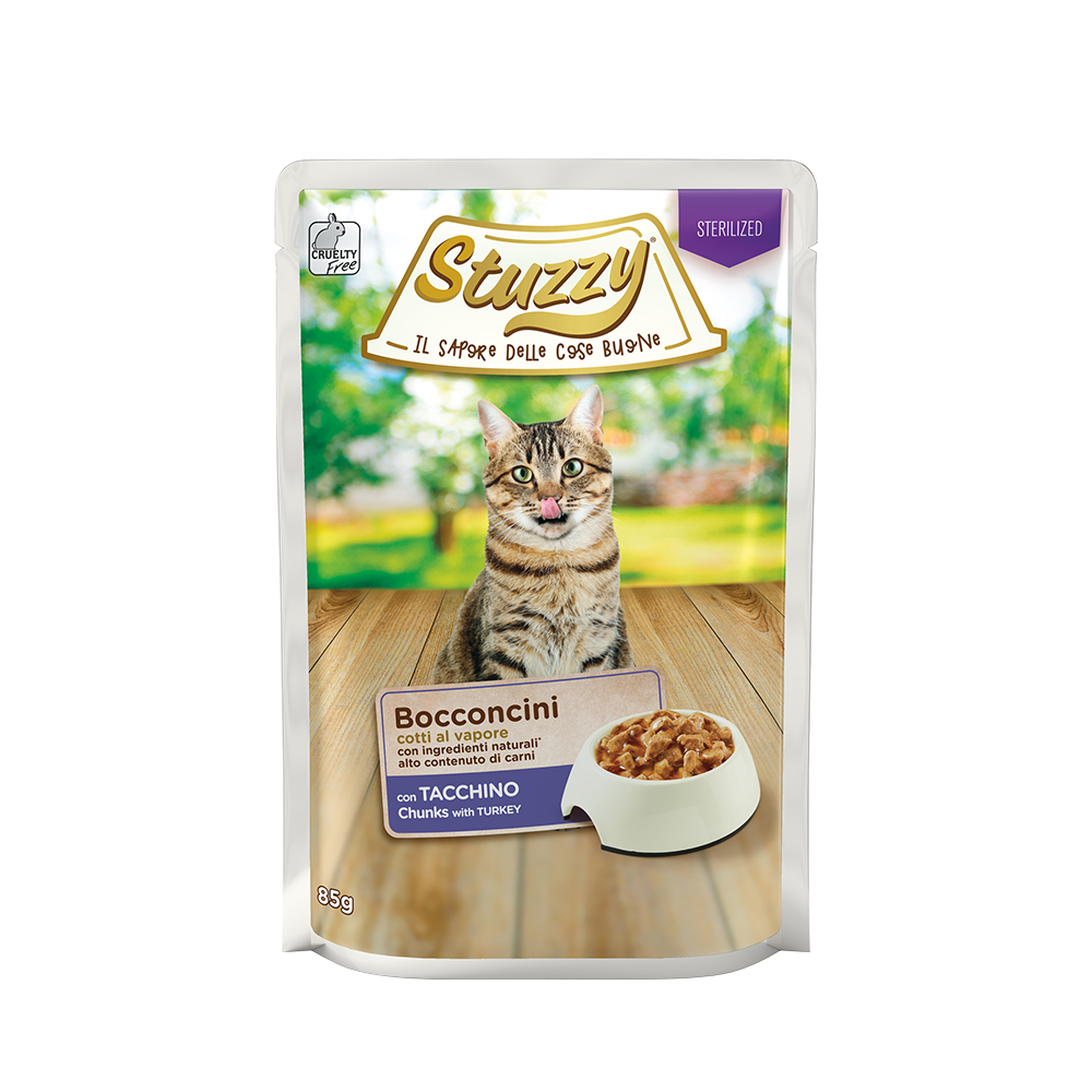 Stuzzy Gatto Steril Bust. 85G Bocconcini