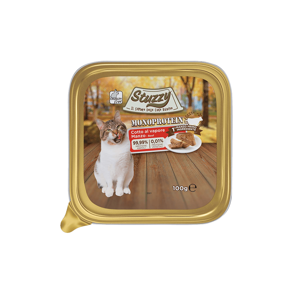 Stuzzy - Stuzzy Gatto Vaschetta . 100G Monoprotein - Animalmania Store