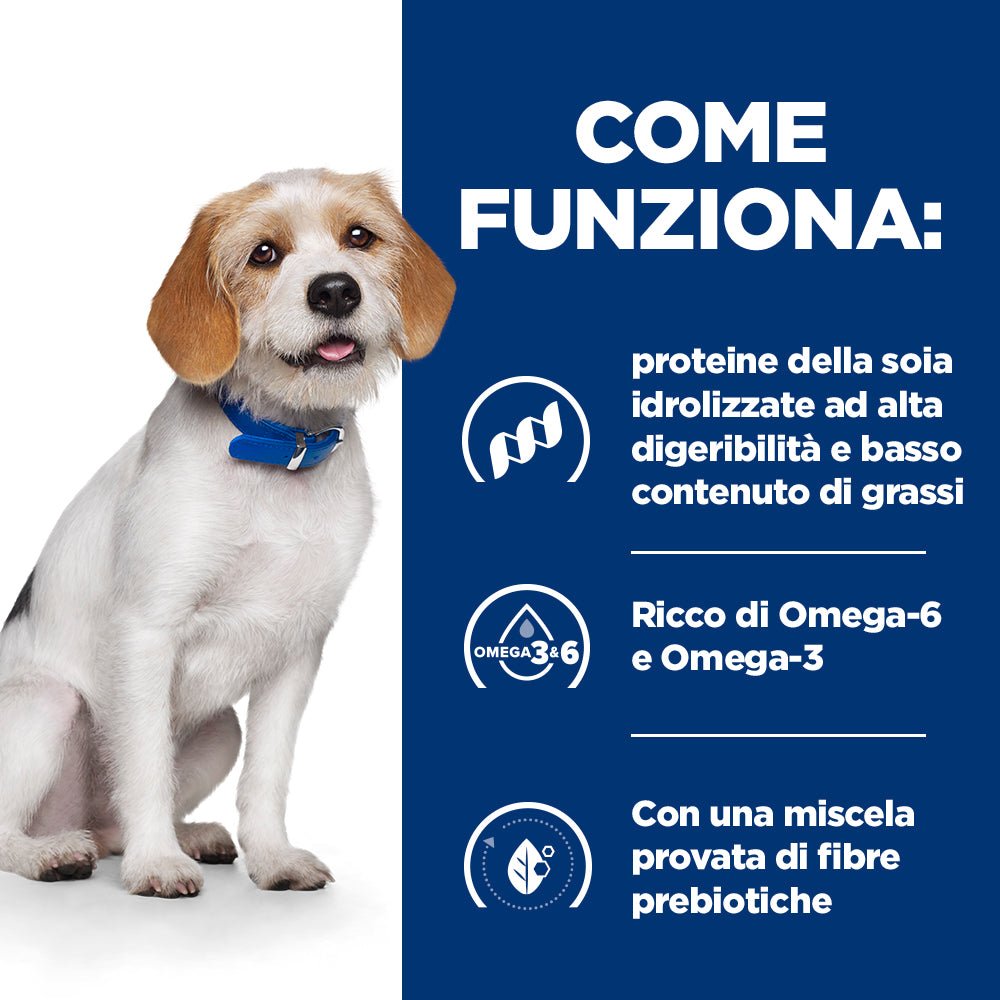 Hill's Prescription Diet - Hill's Prescription Diet z/d Low Fat alimento per cani all'idrolizzato di soia - Animalmania Store