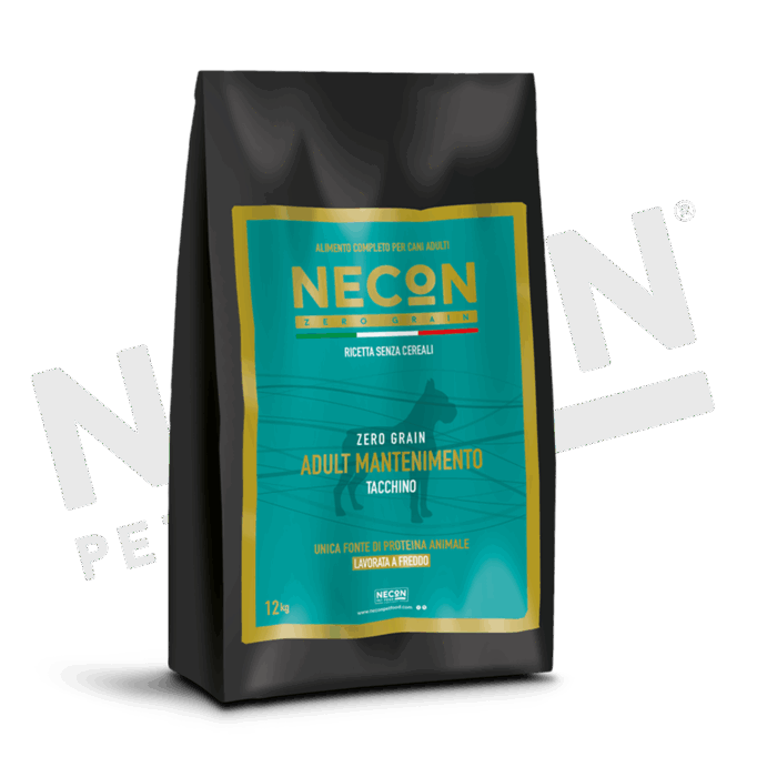 Necon Zero Grain Adult Mantenimento Tacchino, Piselli E Favetta