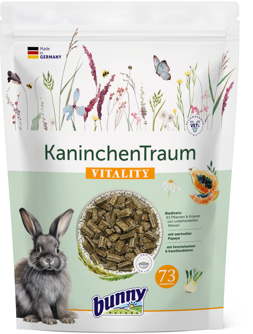 Bunny Sogno per Conigli Vitality 1,5 kg, mangime per conigli
