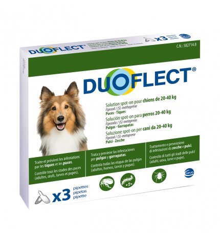 Ceva - Ceva Duoflect Antiparassitario Cane Da 20 A 40 Kg Spot On Da 3 Pipette - Animalmania Store