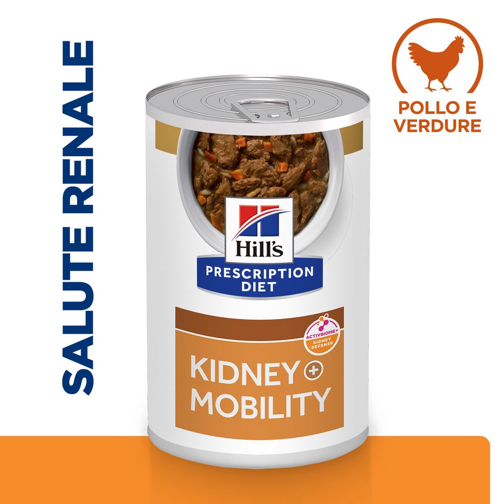 Hill's Science Plan - Hill's Prescription Diet k/d + Mobility spezzatino per cani con pollo e verdure aggiunte Multipack 354gr x 12 - Animalmania Store