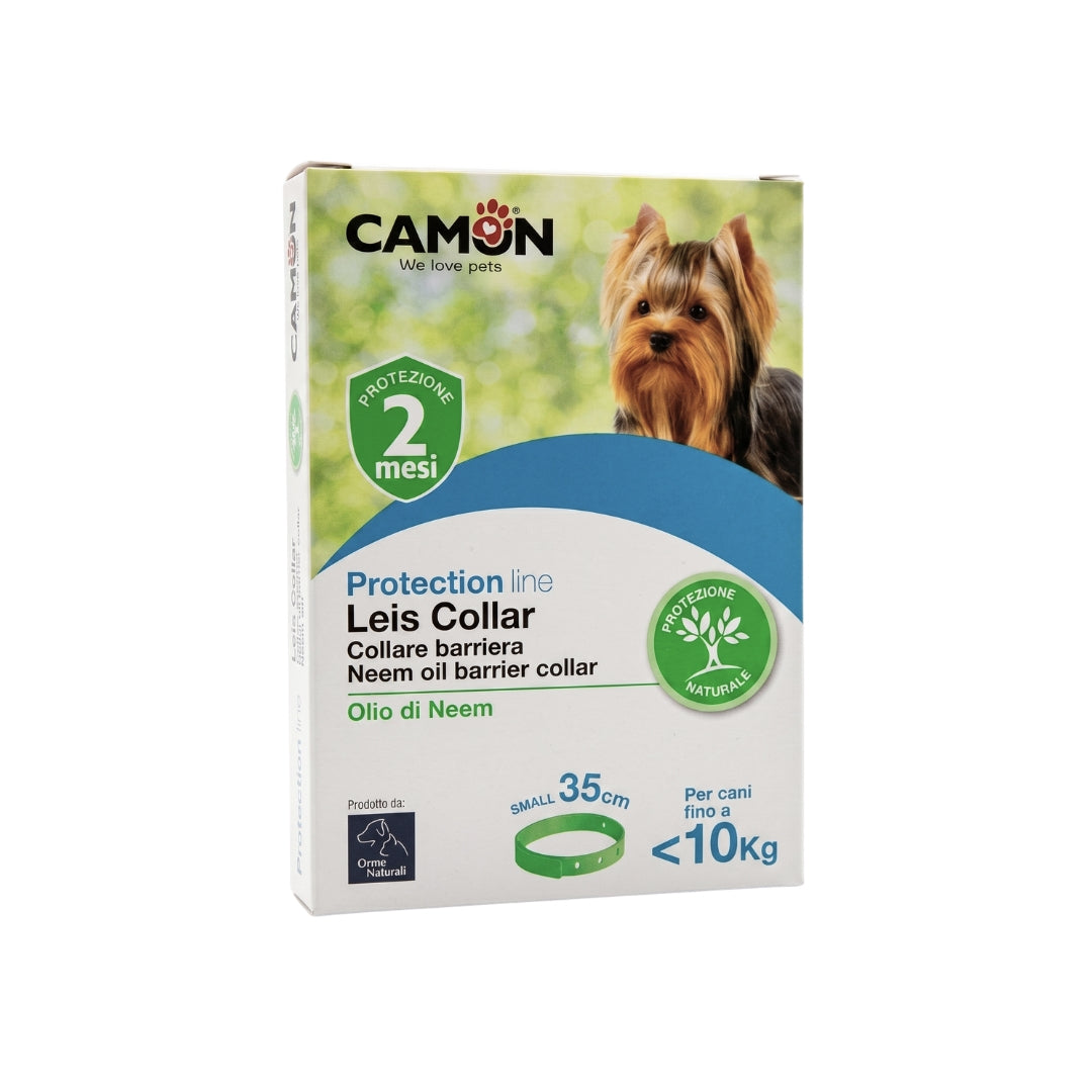 Confezione del collare antiparassitario Camon specifico per cani di taglia piccola (Small)