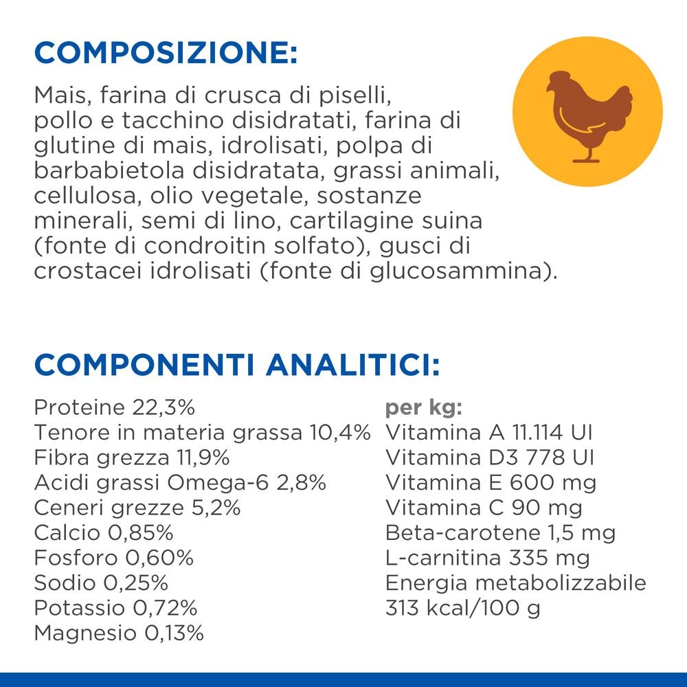 Hill's Science Plan - Hill's Science Plan LIGHT LARGE BREED ADULT ALIMENTO PER CANI con POLLO - Animalmania Store