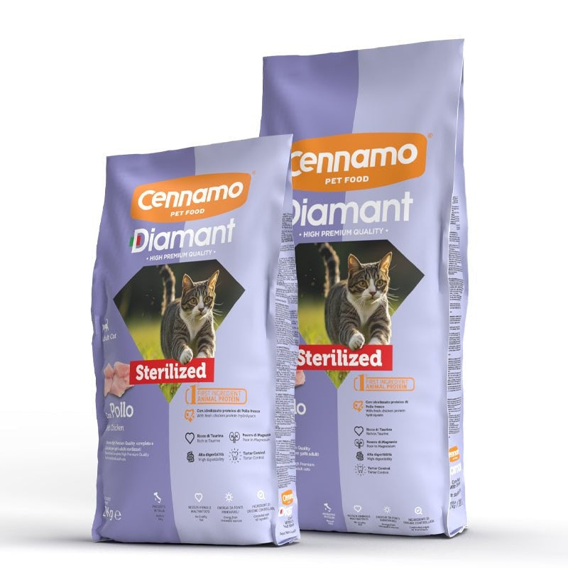 Diamant Micio Sterilizzato Pollo 15 kg, retro