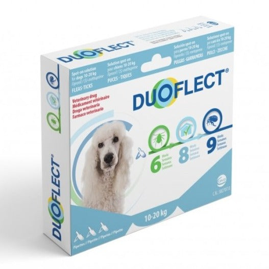 Ceva - Ceva Duoflect Antiparassitario Cane Da 10 A 20 Kg Spot On Da 3 Pipette - Animalmania Store