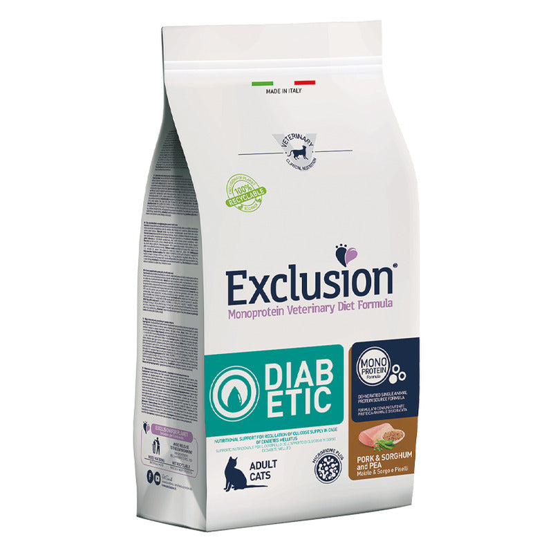 Exclusion Monoprotein Diet Formula Gatto Diabetic Pork & Sorghum and Pea - 0.300kg