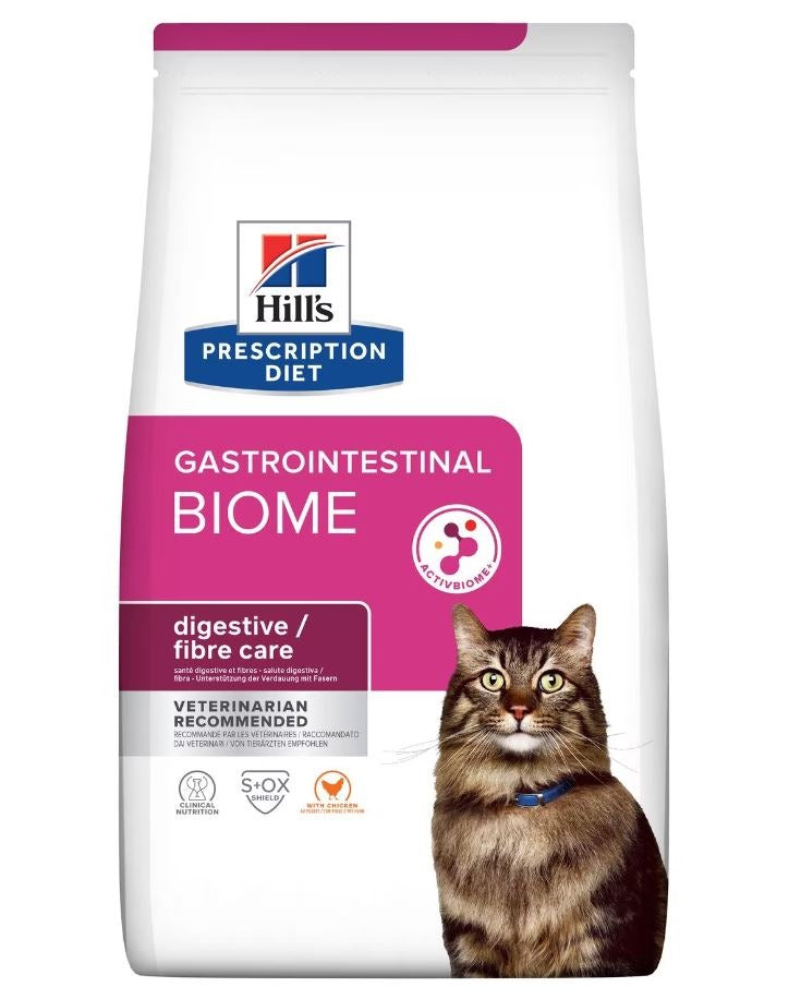 Hill's Prescription Diet Gastrointestinal Biome gatto pollo sacco 8 kg, crocchette dietetiche