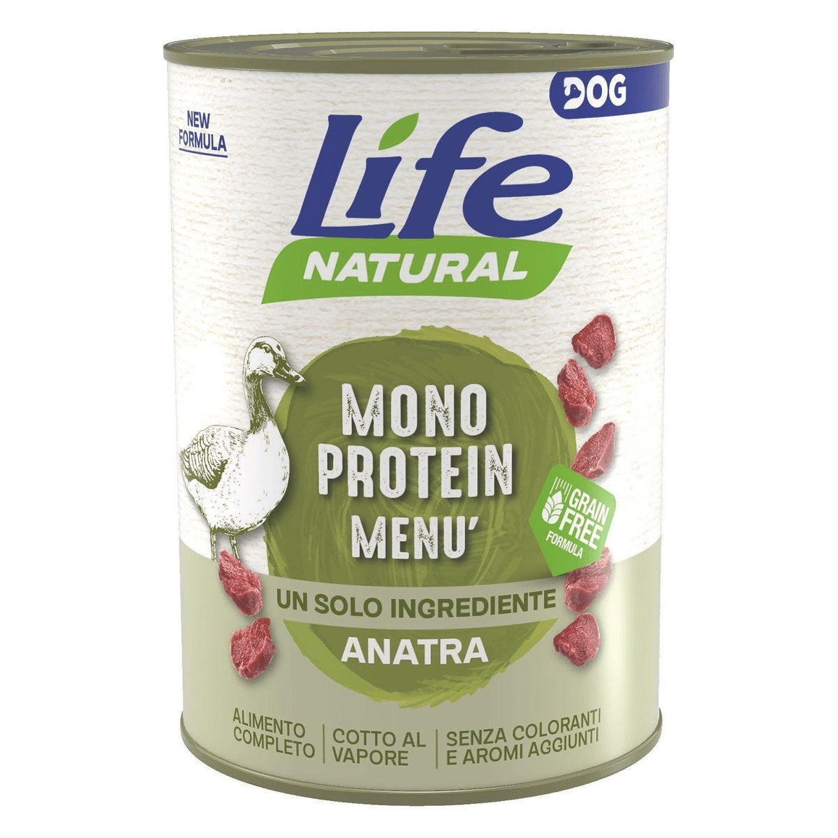 Life Natural Monoprotein Menù Cane 400 g - Umido in Lattina - Anatra