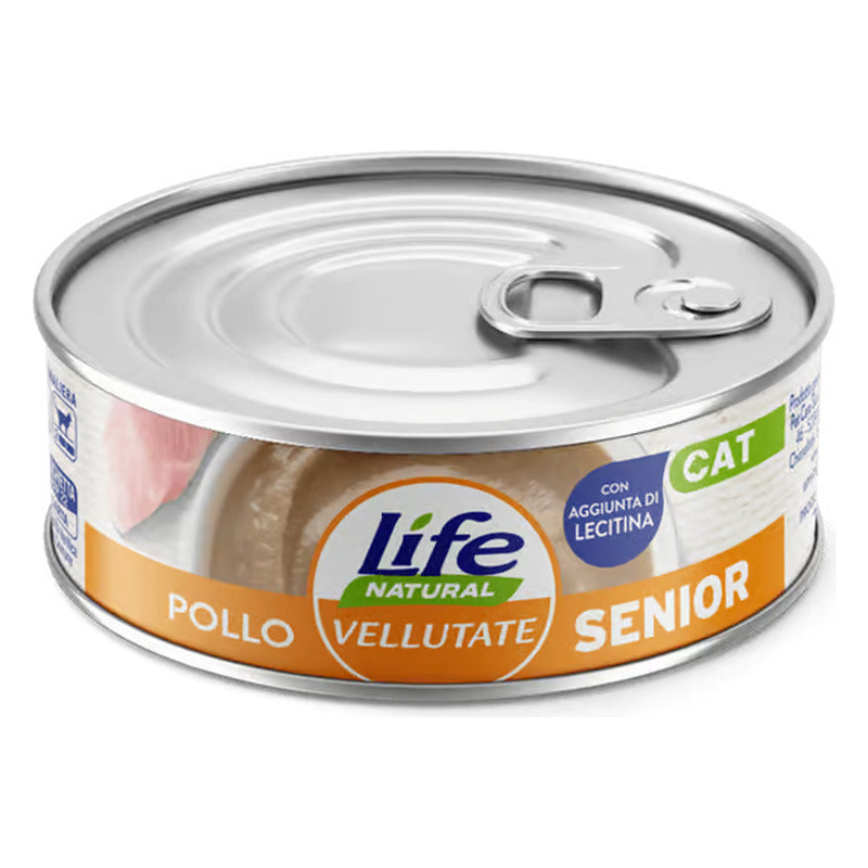 Life Natural Le Vellutate Gatto 70 g - Umido in Lattina - Senior Pollo