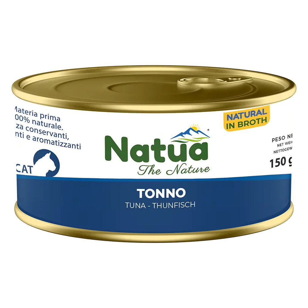 Natua Broth Cat 150 g - Umido in Brodo per Gatti in Lattina - Tonno