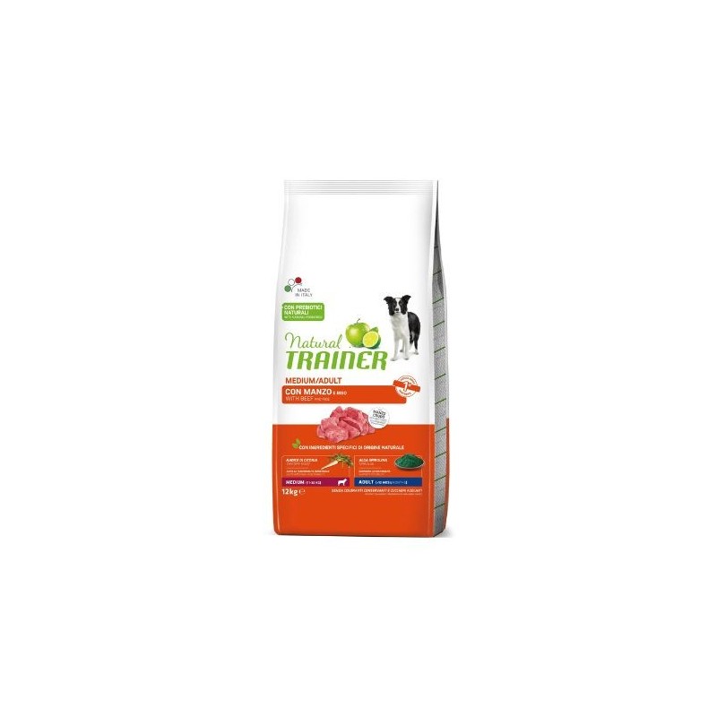 Natural Trainer Medium Adult Manzo e Riso 12 kg