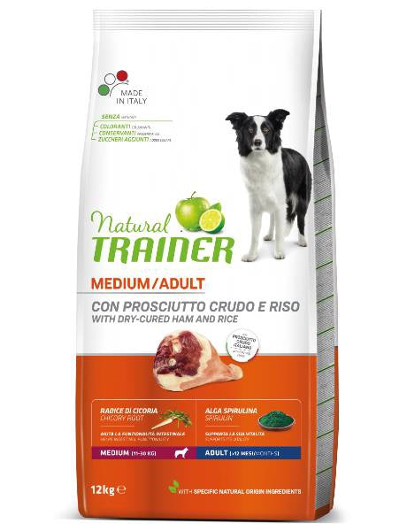 Natural Trainer Medium Adult Prosciutto Crudo 12 kg