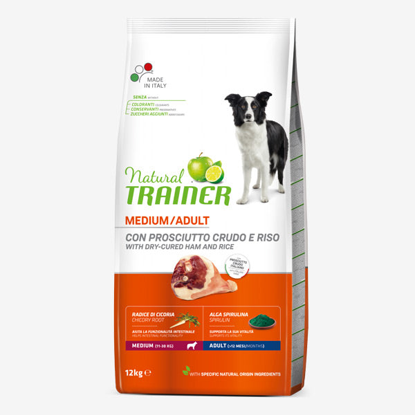 Natural Trainer Medium Adult Prosciutto Crudo 12 kg