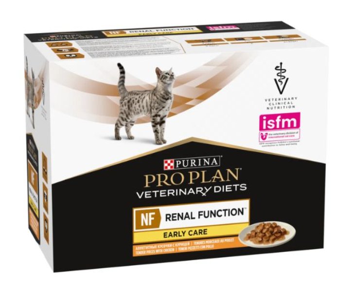 Purina Pro Plan - Purina Pro Plan Veterinary Diet Nf Renal Function Early Care Con Pollo Per Gatti Multipack 10 pezzi - Animalmania Store