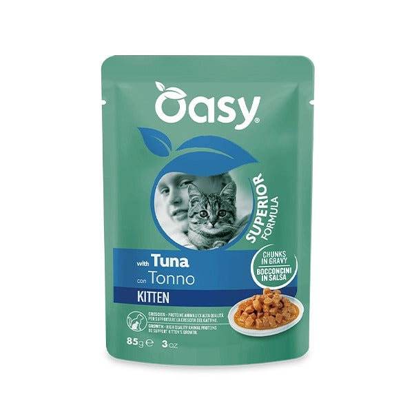 Oasy Gatto Bocconcini in Salsa Kitten Busta 85 g Tonno