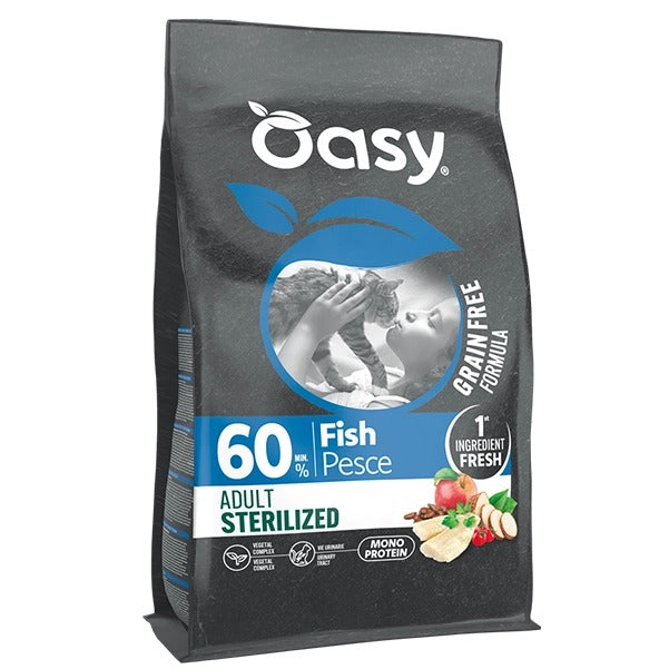 Oasy Gatto Grain Free Adult Sterilized Pesce 300 g